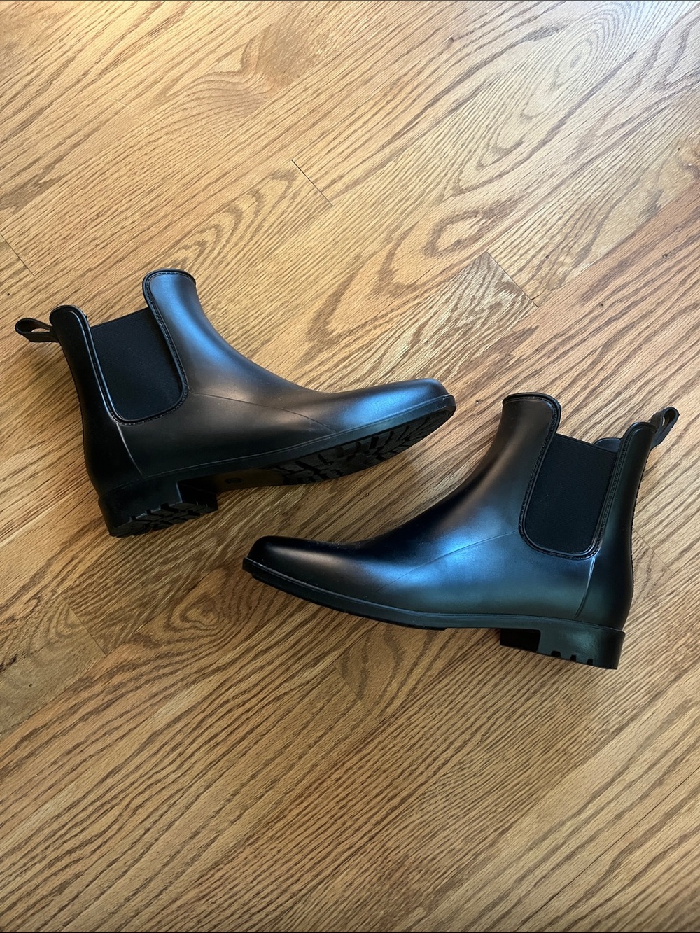 a new day Black Chelsea Rain Ankle Boots